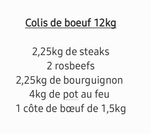 colis de boeuf